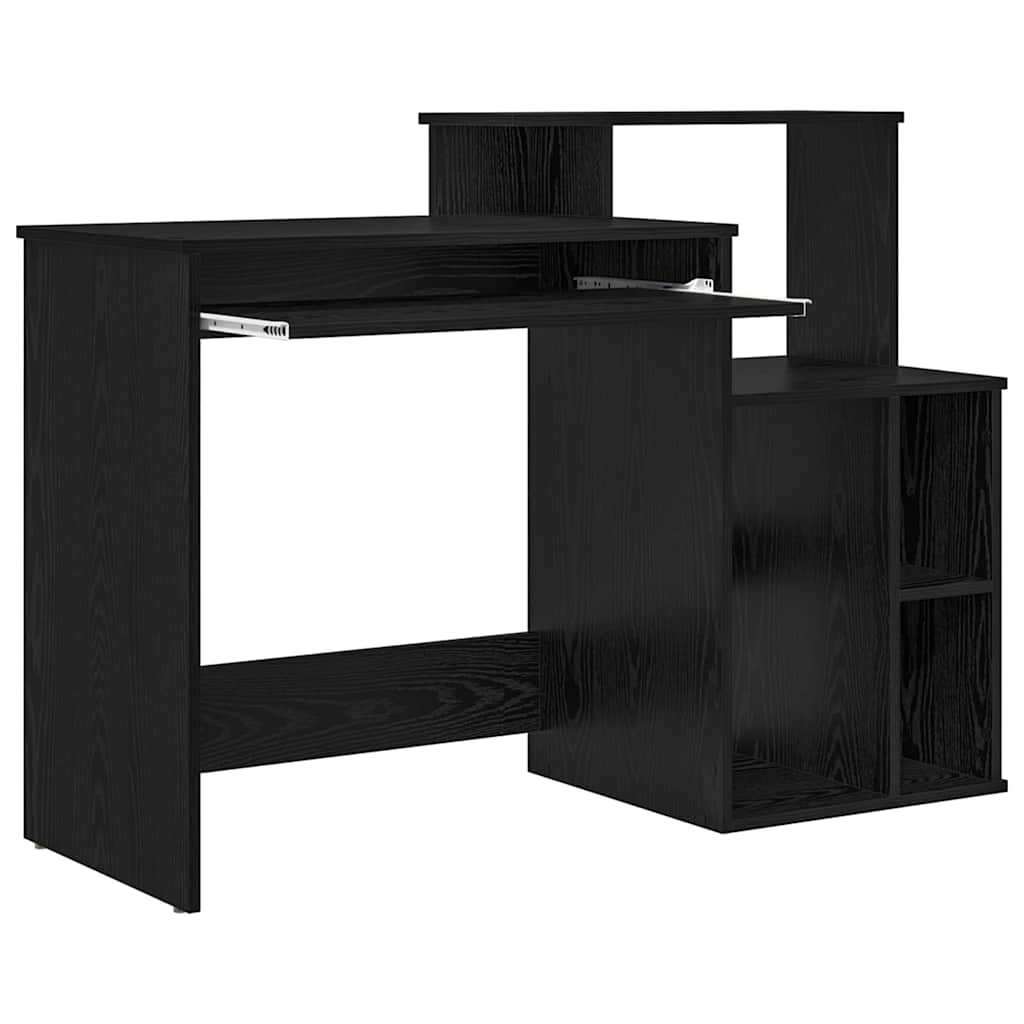 Desk Black Oak Effect 120.5 x 44 x 88.5 cm