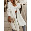 Letter Hooded Cardigan Knit Sweater Women Autumn Winter Loose Long Sleeve Coat Long Knitted Jacket Pocket Overcoat Office Lady