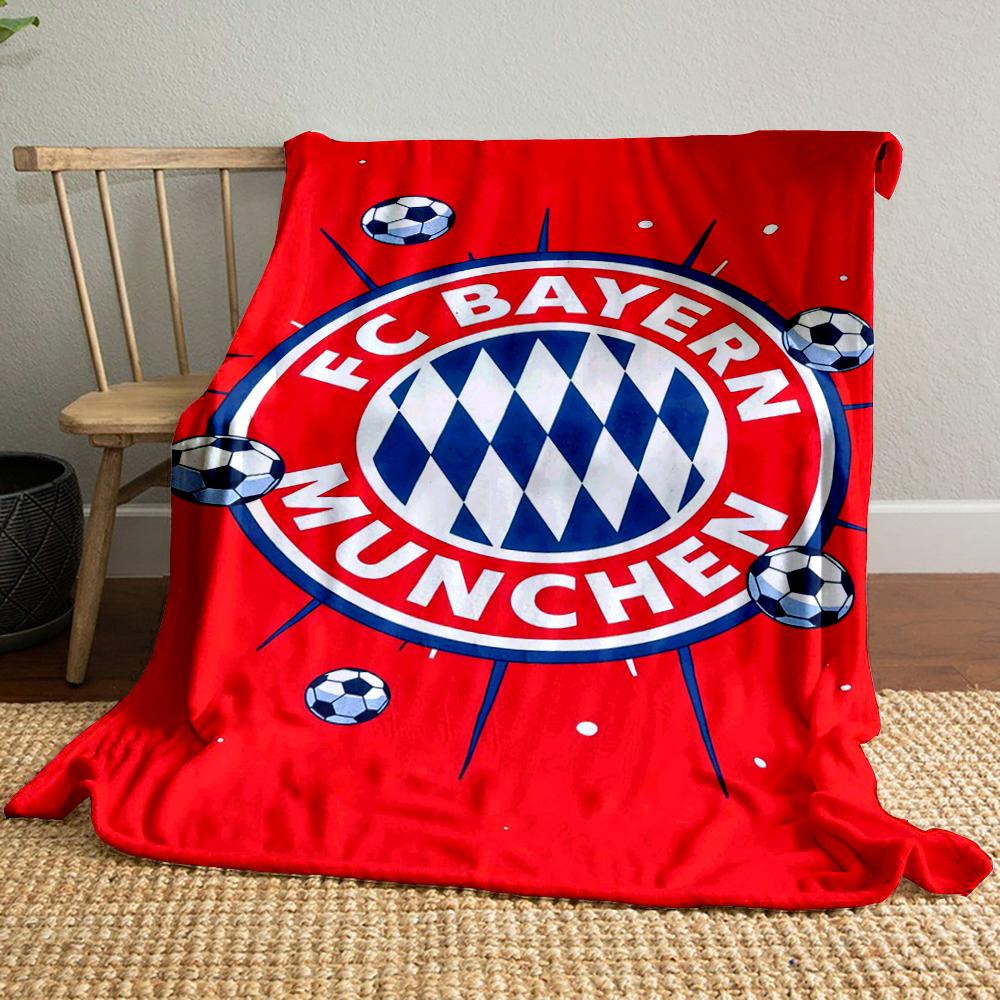 Red Soccer Designed Flannel blanket for bedroom, living room, sofa, and nap