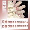 Press On Acrylic Fake Nails Set with Glue High Quality Handmade Nail Extension French Tips Woman False Short Nails Press Ons