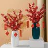Christmas Artificial Berry Branches Christmas Tree Head Red Fruit Wedding Party Decoration Christmas Tree Hanging Decoration