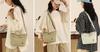 Jamport Wrinkled Nylon Compact Crossbody Shoulder Bag for Women (Off White)