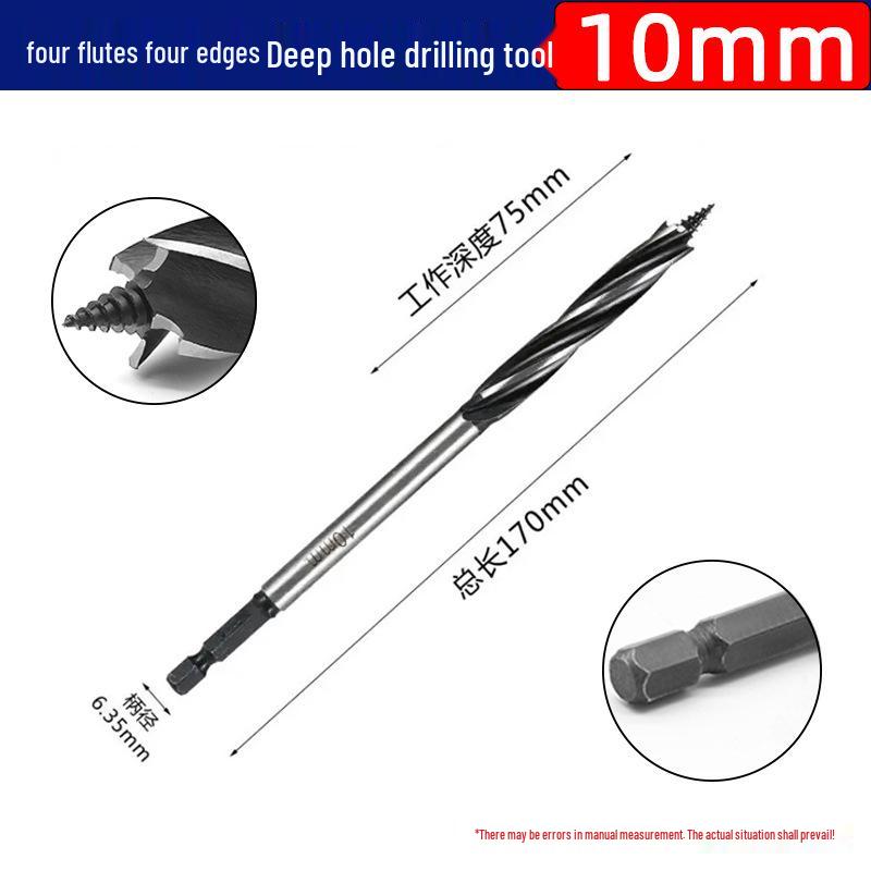 Burghiu Treaptă pentru Prelucrarea Lemnului cu Coadă Hexagonală și Patru Caneluri pentru Mărirea Găurilor în Uși, Broaște, Sertare și Plăci de Lemn.