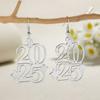 2025 Number Geometric Hanging Earrings Wine Cup Letter Number Figure Earring  Fashion Jewelry