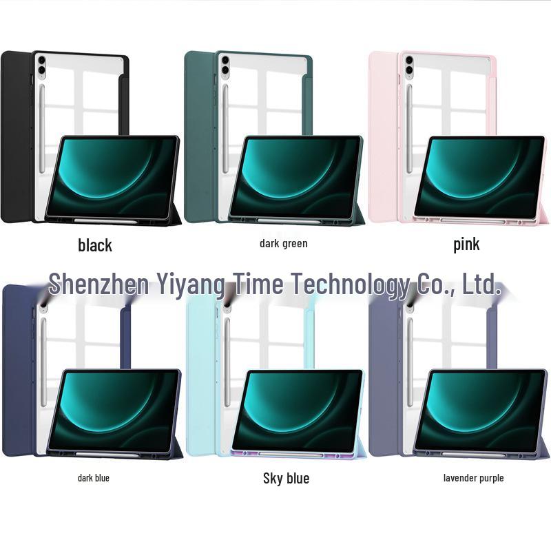 Capa Acrílica Tripla Dobrável Samsung Galaxy Tab S10+/S9 Plus/S9 FE+ para Uso Transfronteiriço