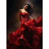 Graffiti Flamenco Dancer In Red Dress  Sexy Dancing Girl Poster Canvas Painting Wall Art for Home Bar Interior Decor Perfect Gif