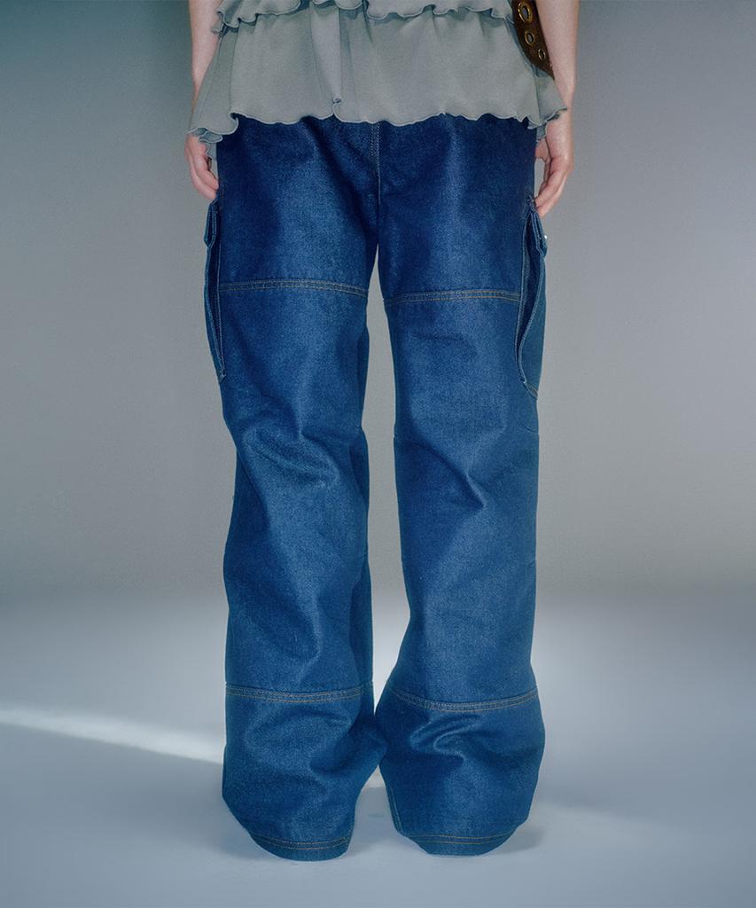 Beikeonteuakaibeu Wayen Military Cargo Pants Deep Blue