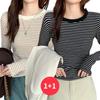Navava Women Daily STriped Round Neck Long Sleeve T shirT nT3165