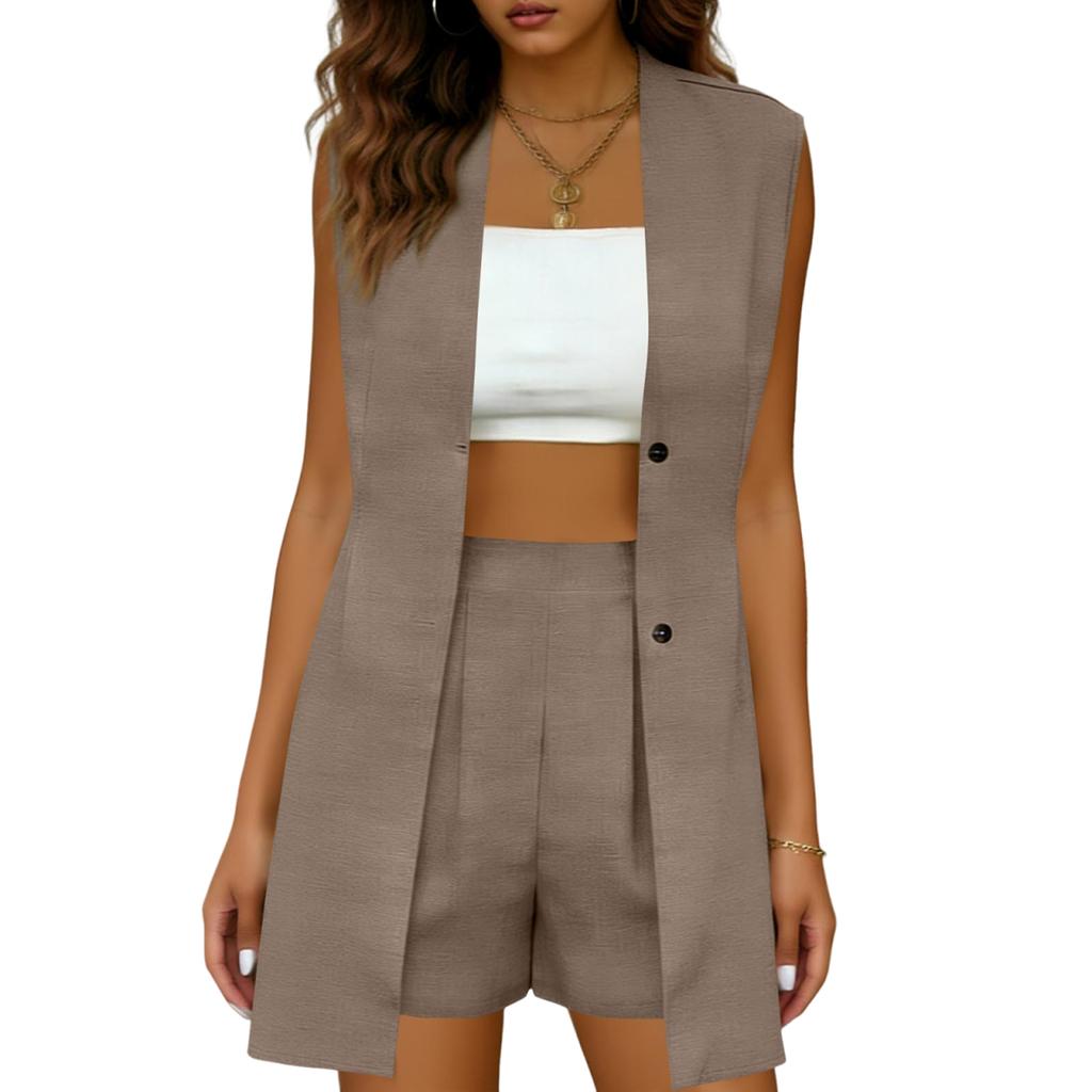 Women's Two,Piece Summer Slightly Loose Top And Pants Casual Set