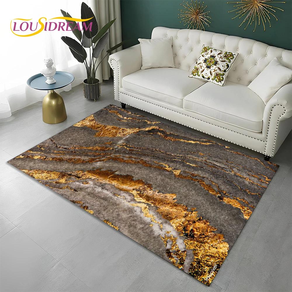 Green Gold Blue Black Marble Nordic Carpet Rug for Home Living Room Bedroom Sofa Doormat Decor,kid Area Rug Non-slip Floor Mat