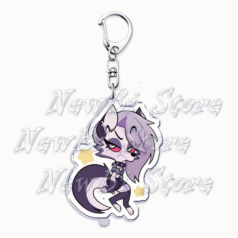 Cartoon Anime Series Helluva Blitzo Keychains Boss Keyring for Accessories Bag Pendant Key Chain Ring Jewelry Fans Friends Gifts