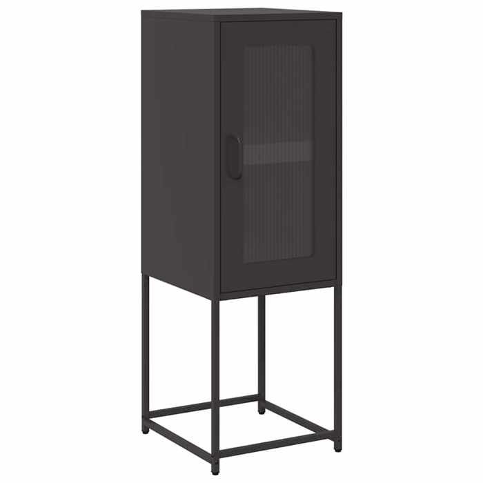 VidaXL Black Buffet 36x39x107 Cm Cold-Rolled Steel, Storage Cabinet, Kitchen Storage Cabinet, Cabinet 853398
