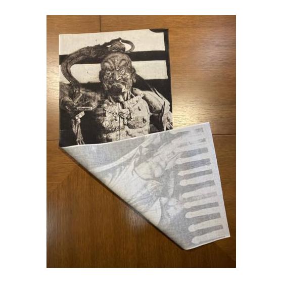 Ukiyo-e Tenugui Cloth Set: Kongo Rikishi (Agyo & Ungyo) Statues