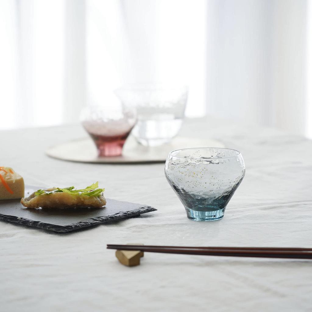 Toyo Sasaki Glass Edo Glass Yachiyo Kiln Iron Navy Made in Sake Sake Perfect for Respect for the Aged 10365LBS Cup, Blue, 115ml, Japan, Cup, Glass,