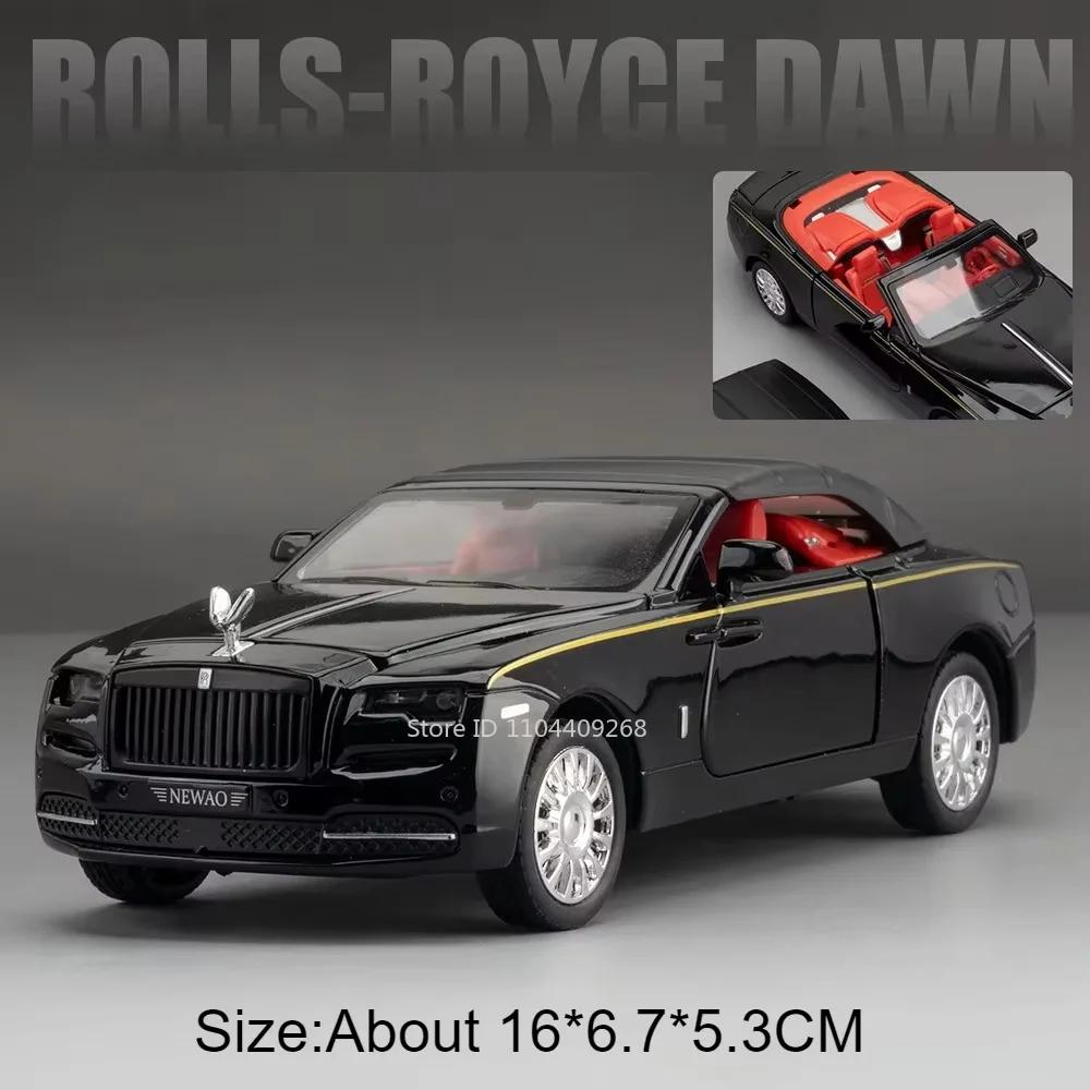 1:32 Scale SRT Tomahawk XVGT Rolls Royce Dawn Alloy Car Model Toy Music Light Pull Back Supercar Models Kids Desktop Ornaments