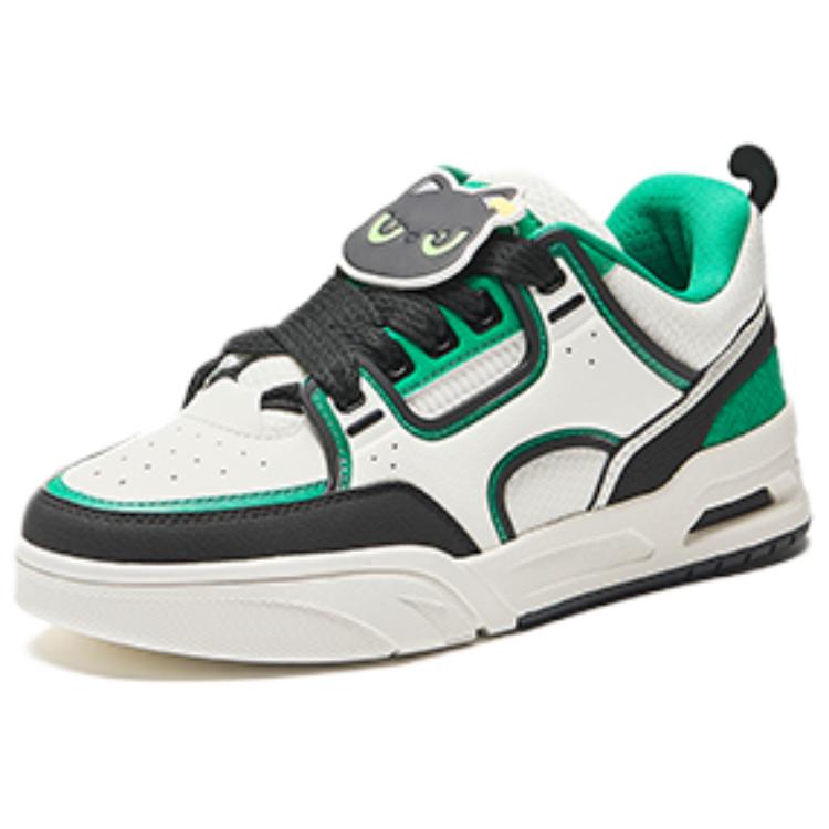 Anta Life Series Classic Versatile Four Year Special Edition Durable Breathable Low Top Skate Shoes Men sneaker White Black Green 112538041R-1