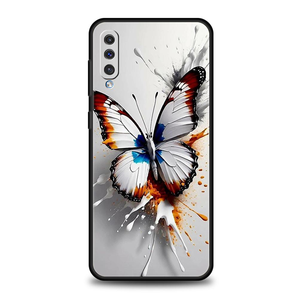 Phone Case for Samsung Galaxy A12/A14/A16/A24/A34/A54/A02/A03/A04/A06/A70/A50/A10/A20/5G Soft TPU Shell Beautiful Butterfly Art