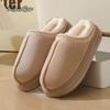 Autumn Winter 2025 Warm Fluffy Woman Slippers Soft Bottom Thick Plush Women Casual Platform House Indoor Cotton Shoes Slides