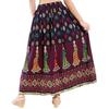 Cotton Blend Mid Rised Block Printed Skirt Women's Casual Wear Ethnic Skirt
