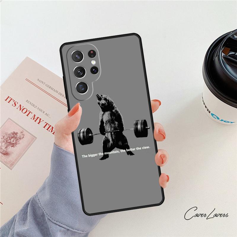 Training Workout Gym Crossfit Quote Phone Case For Samsung Galaxy S24 S25 S23 S22 Ultra Note 10 20 Plus S20 S21 FE Cover