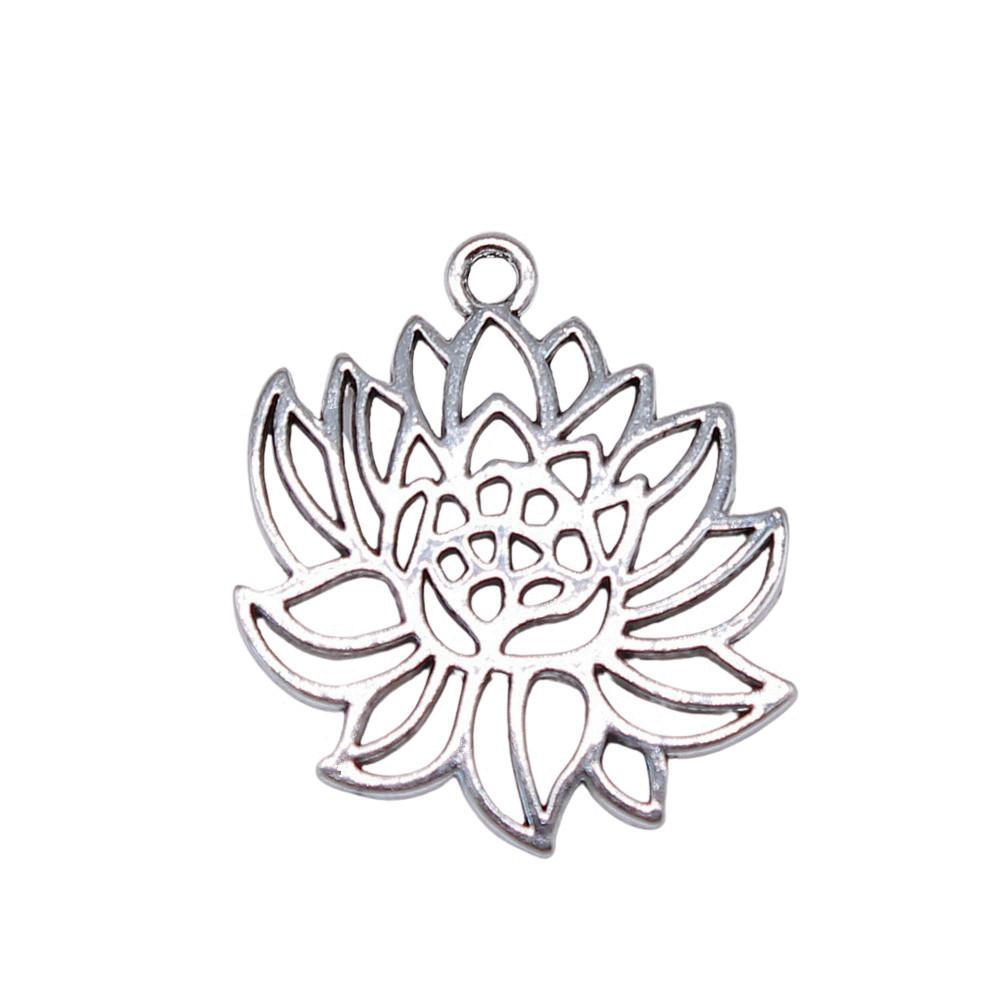Roses Lotus Flower Charms Sunflowers Pendants For Floral Themed Jewelry Making