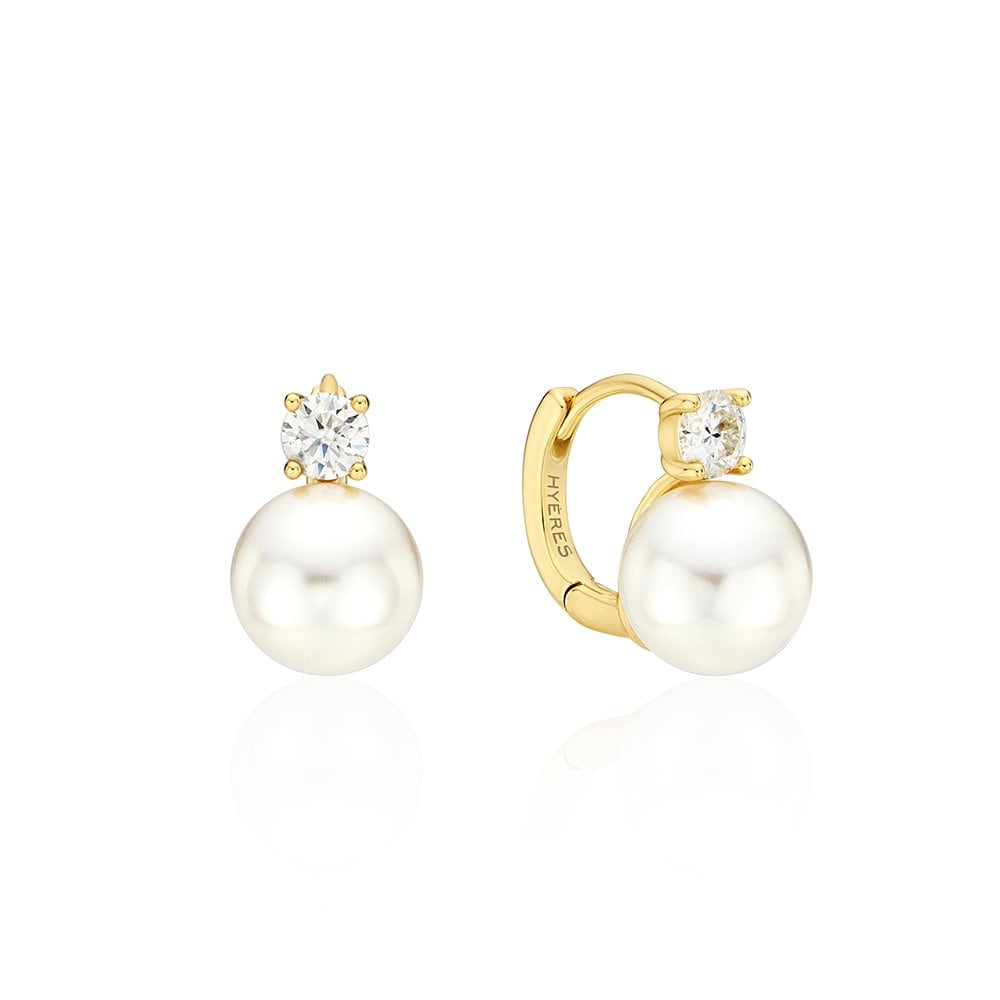 H Edition Silver (Y) Moissanite Pearl One-Touch Earrings 10mm Hl4E55418Y9Xxx