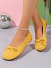 Large size women's shoes wide fat feet fat single shoes soft sole soft surface comfortable not tired feet Doudou shoes flat bottom versatile light m
