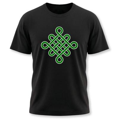 Celtic Endless Knot T-Shirt | Green Knotwork Symbolic Design Unisex Graphic Tee