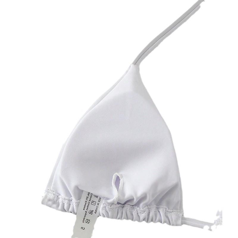 2023 Europäischer & Amerikanischer Einfarbiger Drei-Punkt-Bikini für Damen