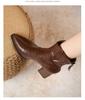 2025 Autumn/Winter Retro Pointed Toe Ankle Boots - Fashionable Martin Boots for a Cool, Versatile, Petite Slim Look