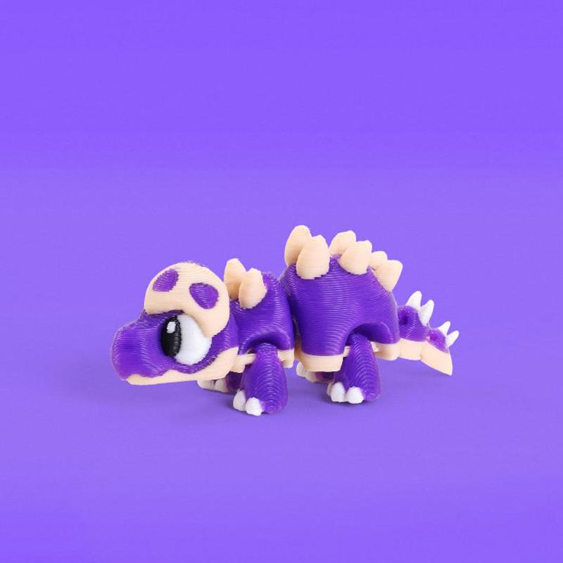 3D Printed Mini Movable Dinosaur Figurine with Egg Shell Trendy Desktop Ornament Fun Gift for Boys Girls Dinosaur Enthusiasts