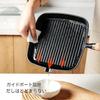 REENEW Steak Frying Pan, Cast Iron Grill Pan with Wooden Handle, Induction Compatible, Fish Grill, Steak Grill, Direct Flame Compatible, Multi-functio