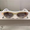 New Fashion Oval Cat Eye Sunglasses Women Men Leopard Black Frame PC Lens Vintage Brand Designer Casual Sun Protect UV400