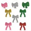Bow Embroidered Patches Iron On Novelty Portable DIY Repair Sew Decorative Appliques for
