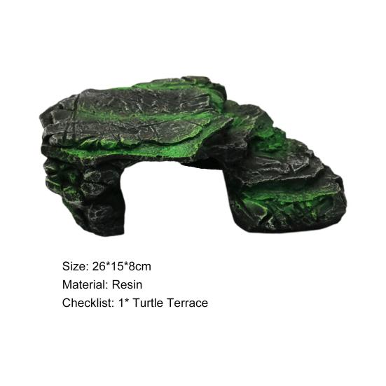 Sonnenplattform für Schildkröten, Kunstharz, Spiel- und Ruheplattform, Felsplattform, Versteck für Reptilien