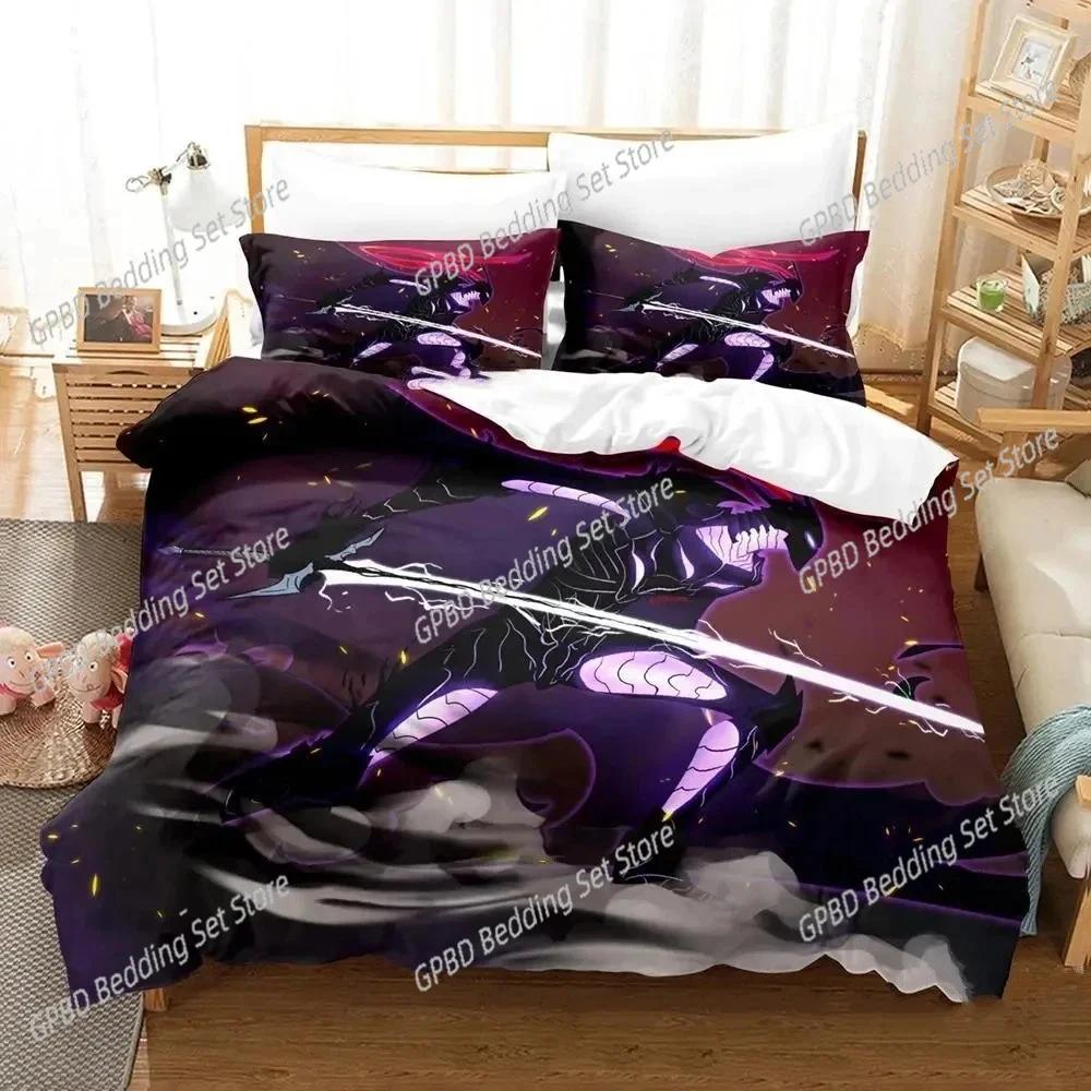 Comforter 3D Printed Anime Solo Leveling Bedding Set Bedroom Soft Modern S Comefortable And