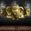 Ganesha Remover of Obstacles Hindu God 5 Piece Five Panel Wall Canvas Print Modern Art Poster Picture Home Decor Gift For Him For Her
