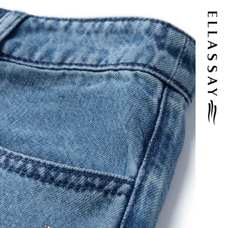 ELLASSAY Women's Lyocell Straight-Leg Jeans