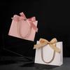 20pcs Pretty Pink Kraft Gift Bag Gold Present Box for Gift  Books Packaging Gold Handle Paper Box Bags Kraft Paper Gift Bag
