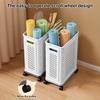 Rolling Yoga Mat Storage Basket Home Gym Storage Rack with Wheels Breathable Mesh Basket Organizer for Yoga Mats Rackets Blankets