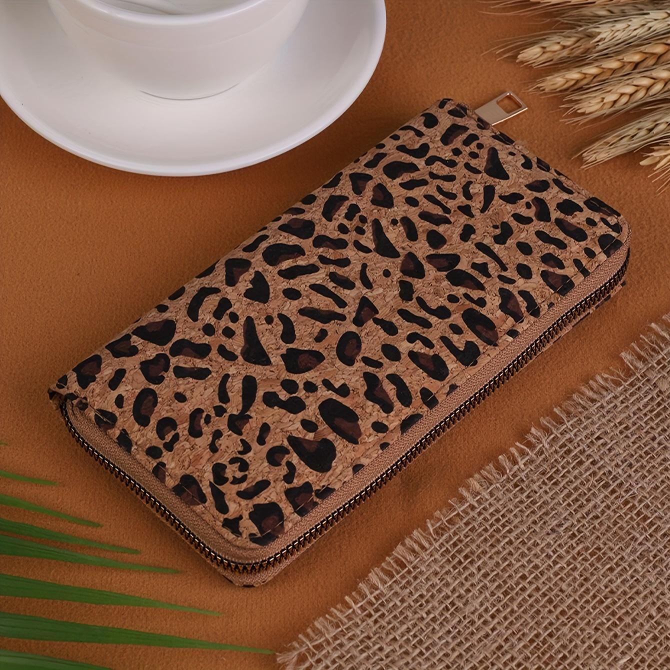 

Длинный кошелек с леопардовым принтом, роскошный кошелек из веганской кожи, модный клатч для женщин