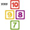 Number Floor Markers Hopscotch Game Sticker, 1-10 Self-Adhesive Decal, Classroom Decal PVC Waterproof Wall Sticker for Home Kindergarten