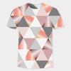 Summer New 3D Gold Digital Harajuku Print Short Sleeve Round Neck Men's Casual Personality Hip Hop Street T-shirt Tops