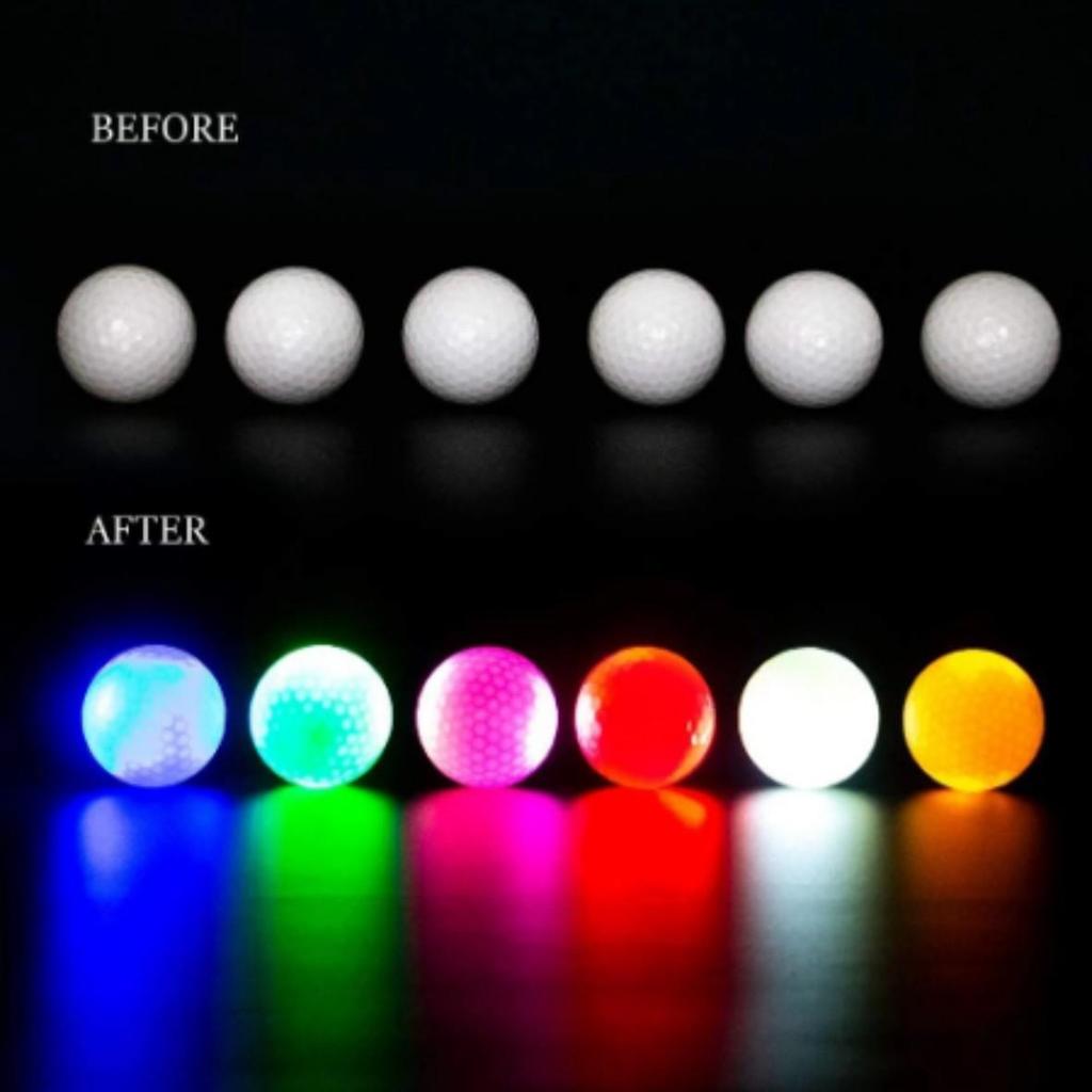 New Golf Competition Ball: LED Luminous Seven-Color Night Flashing Ball