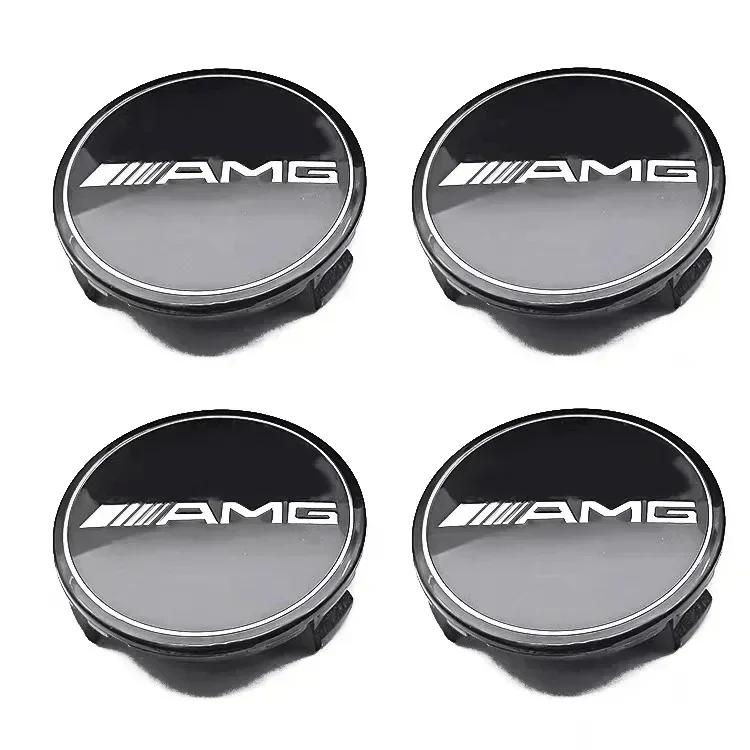 4 Pieces/Set 75mm For Mercedes Benz AMG W203 W206 W220 W205 W211 W212 Car Wheel Center Hub Caps Benz Emblem Tire Rim Covers ED3