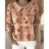 Womens Oversized Long Sleeve Crewneck Sweatshirt 2025 Fall Casual Pullover With 3D Print Acrylic Fabric