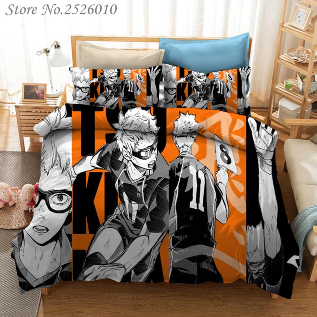 Anime Haikyuu 3D Print Bedding Collection Duvet Cover Collection With Bed Linens Bedclothes Home Textile Twin Full Queen King Size
