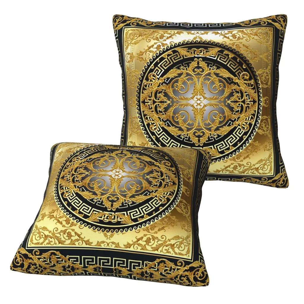 Queen Of Absolutely Everything Gold Baroque 2 Pcs Square Pillowcase Pillow Cover Cushion Comfort Throw Pillow For Home Bedroom