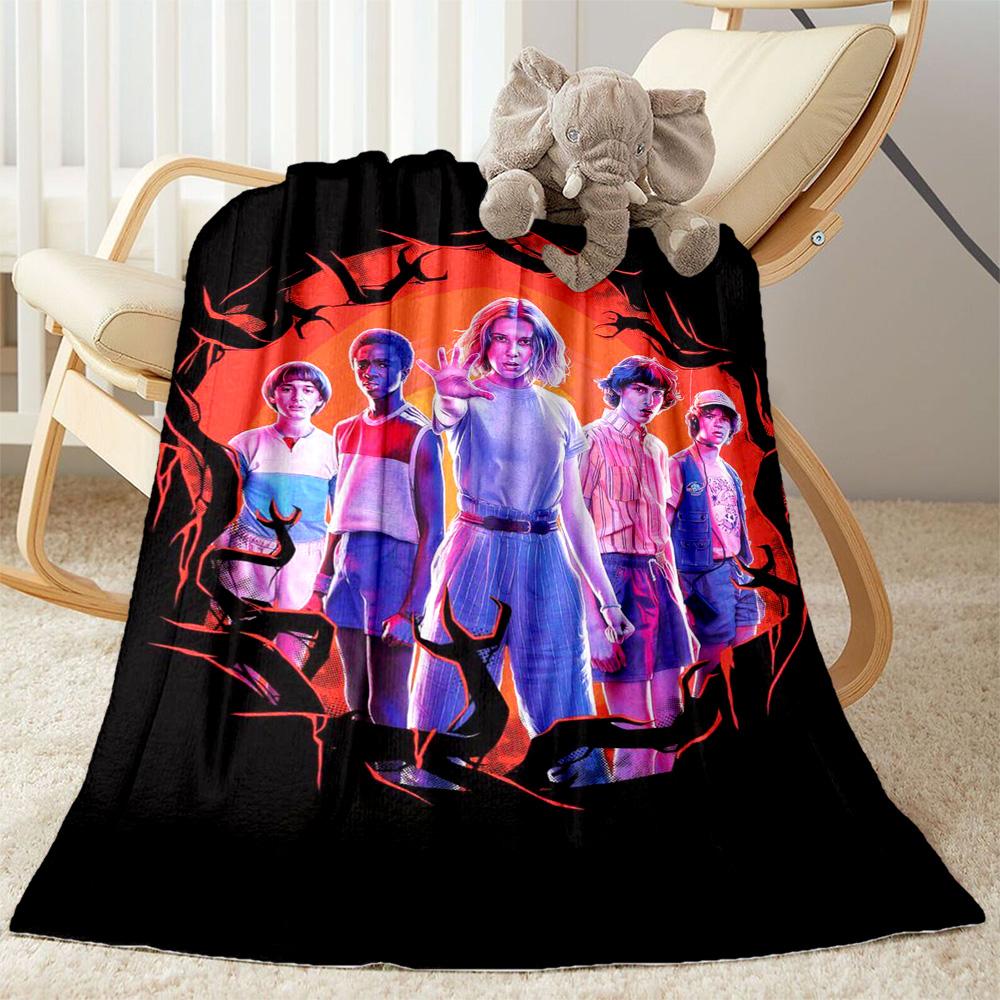 Stranger Things Blanket Suitable for sofas,travel, living rooms also a good gift for friends and family Suitable for all seasons.