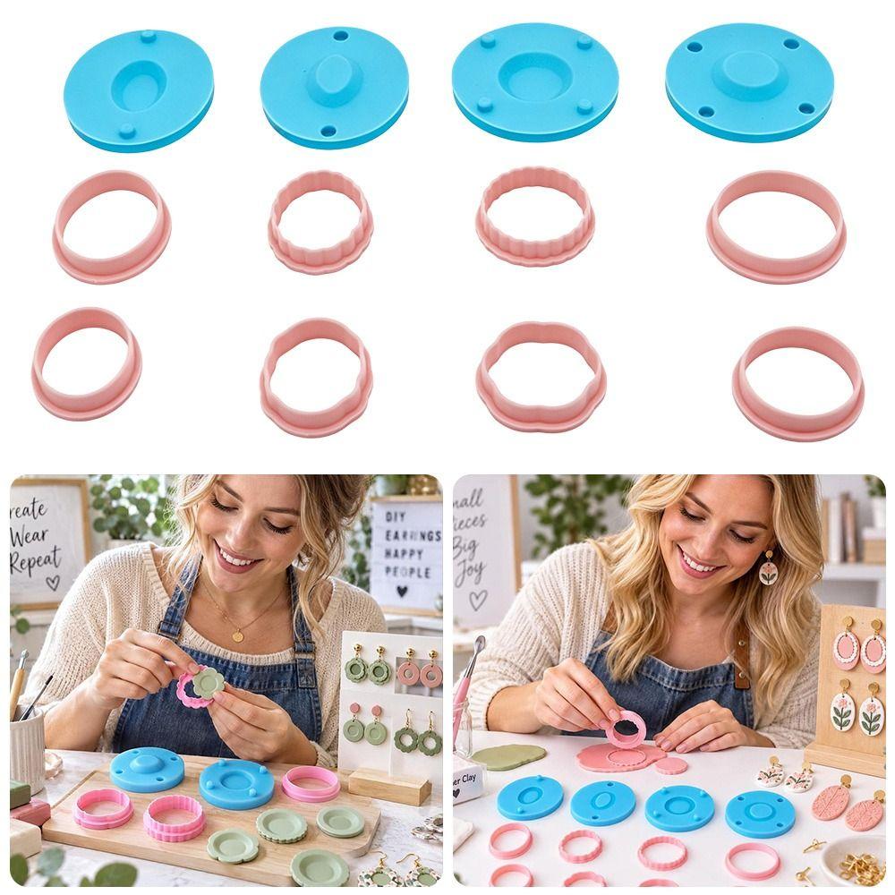 Scalloped Edge Plate Clay Earring Molds Reusable Polymer Clay Molds  Polymer Clay Crafting